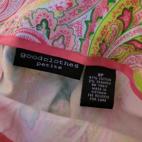 🩸SALE🩸Good Clothes Multi Color Paisley Design Mini Skirt 8 Petite - Picture 2 of 12